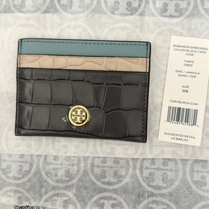 Brand new never used Tory Burch card case